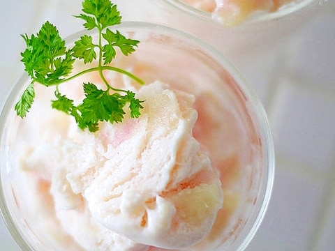 夏に美味しい!桃のフローズンヨーグルト